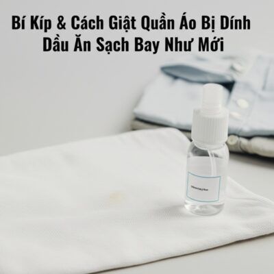 Bí Kíp & Cách Giặt Quần Áo Bị Dính Dầu Ăn Sạch Bay Như Mới