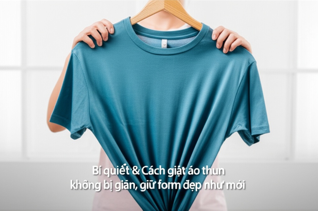Hình minh họa cho bài viết: Bí quyết & Cách giặt áo thun không bị giãn, giữ form đẹp như mới