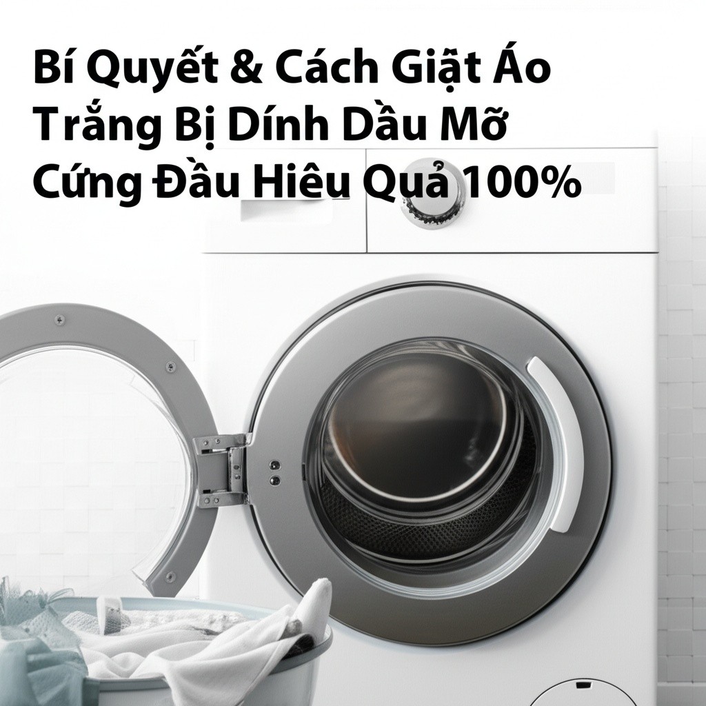 Hình minh họa cho bài viết: Bí Quyết & Cách Giặt Áo Trắng Bị Dính Dầu Mỡ Cứng Đầu Hiệu Quả 100%