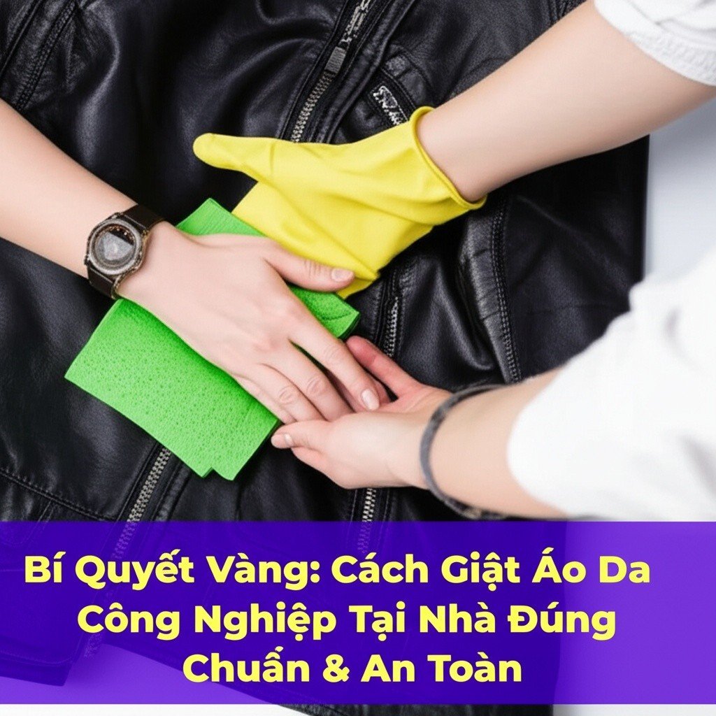 Hình minh họa cho bài viết: Bí Quyết Vàng: Cách Giặt Áo Da Công Nghiệp Tại Nhà Đúng Chuẩn & An Toàn