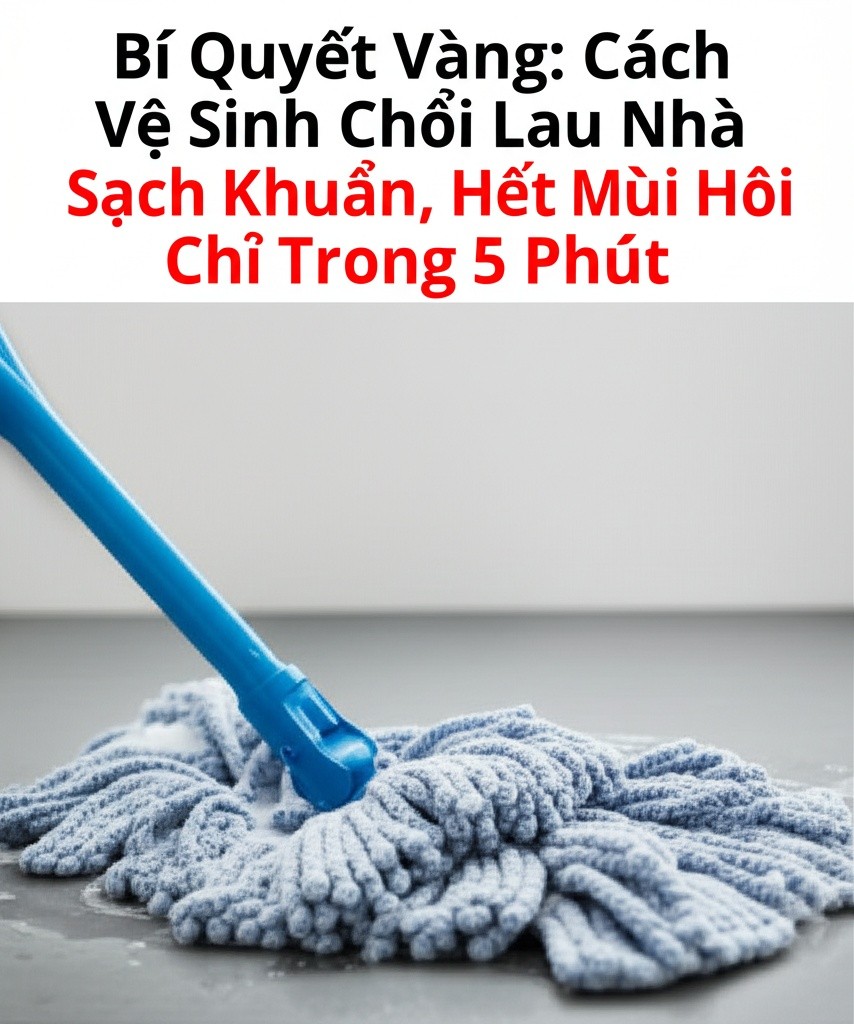 Hình minh họa cho bài viết: Bí Quyết Vàng: Cách Vệ Sinh Chổi Lau Nhà Sạch Khuẩn, Hết Mùi Hôi Chỉ Trong 5 Phút