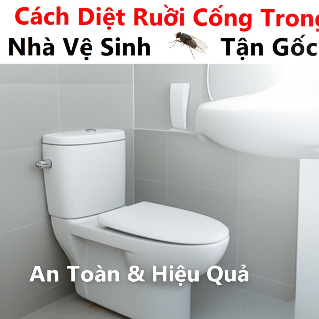 Hình minh họa cho bài viết: Cách Diệt Ruồi Cống Trong Nhà Vệ Sinh Tận Gốc, An Toàn & Hiệu Quả