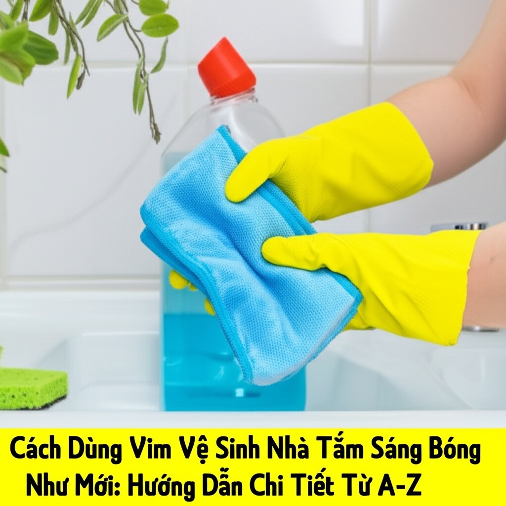 Hình minh họa cho bài viết: Cách Dùng Vim Vệ Sinh Nhà Tắm Sáng Bóng Như Mới: Hướng Dẫn Chi Tiết Từ A-Z