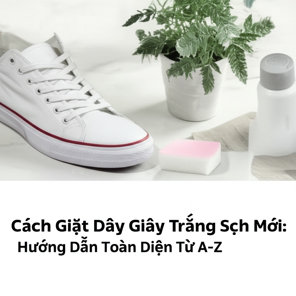 Hình minh họa cho bài viết: Cách Giặt Dây Giày Trắng Sạch Như Mới: Hướng Dẫn Toàn Diện Từ A-Z