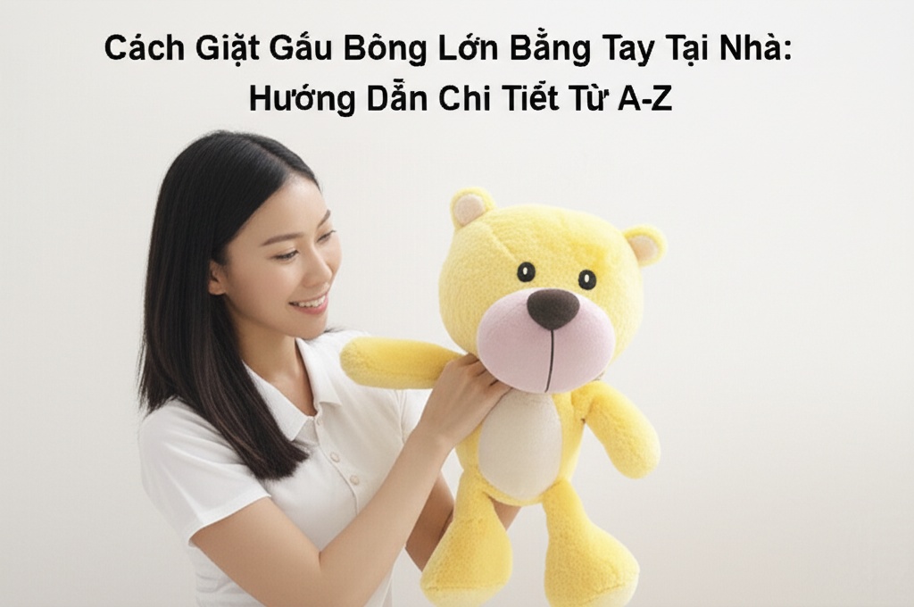 Hình minh họa cho bài viết: Cách Giặt Gấu Bông Lớn Bằng Tay Tại Nhà: Hướng Dẫn Chi Tiết Từ A-Z