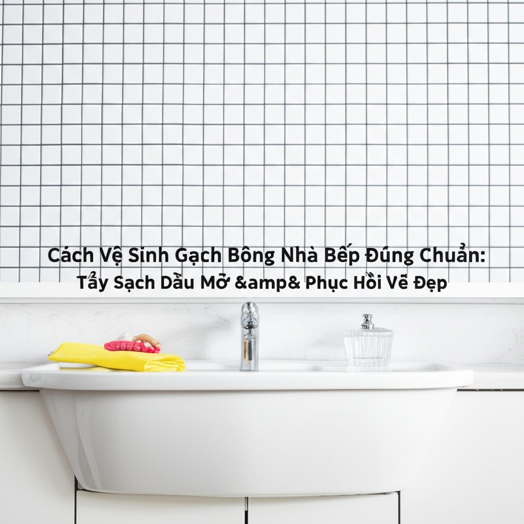 Hình minh họa cho bài viết: Cách Vệ Sinh Gạch Bông Nhà Bếp Đúng Chuẩn: Tẩy Sạch Dầu Mỡ & Phục Hồi Vẻ Đẹp