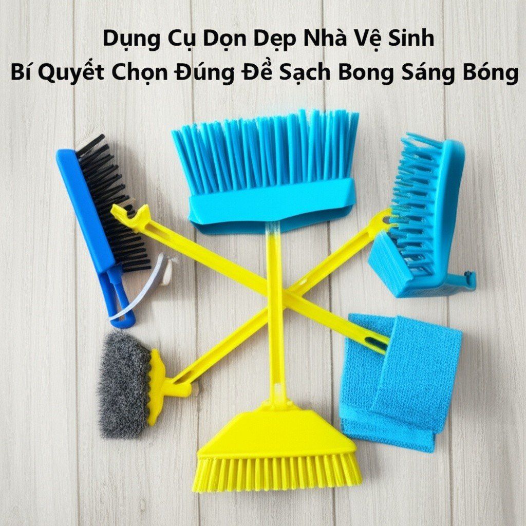 Hình minh họa cho bài viết: Dụng Cụ Dọn Dẹp Nhà Vệ Sinh: Bí Quyết Chọn Đúng Để Sạch Bong Sáng Bóng