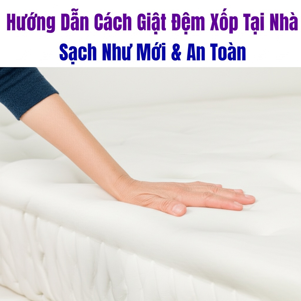 Hình minh họa cho bài viết: Hướng Dẫn Cách Giặt Đệm Xốp Tại Nhà Sạch Như Mới & An Toàn