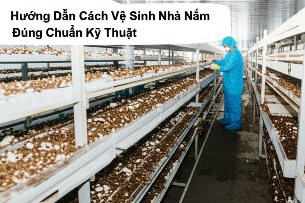 Hình minh họa cho bài viết: Hướng Dẫn Cách Vệ Sinh Nhà Nấm Đúng Chuẩn Kỹ Thuật, Tối Ưu Năng Suất