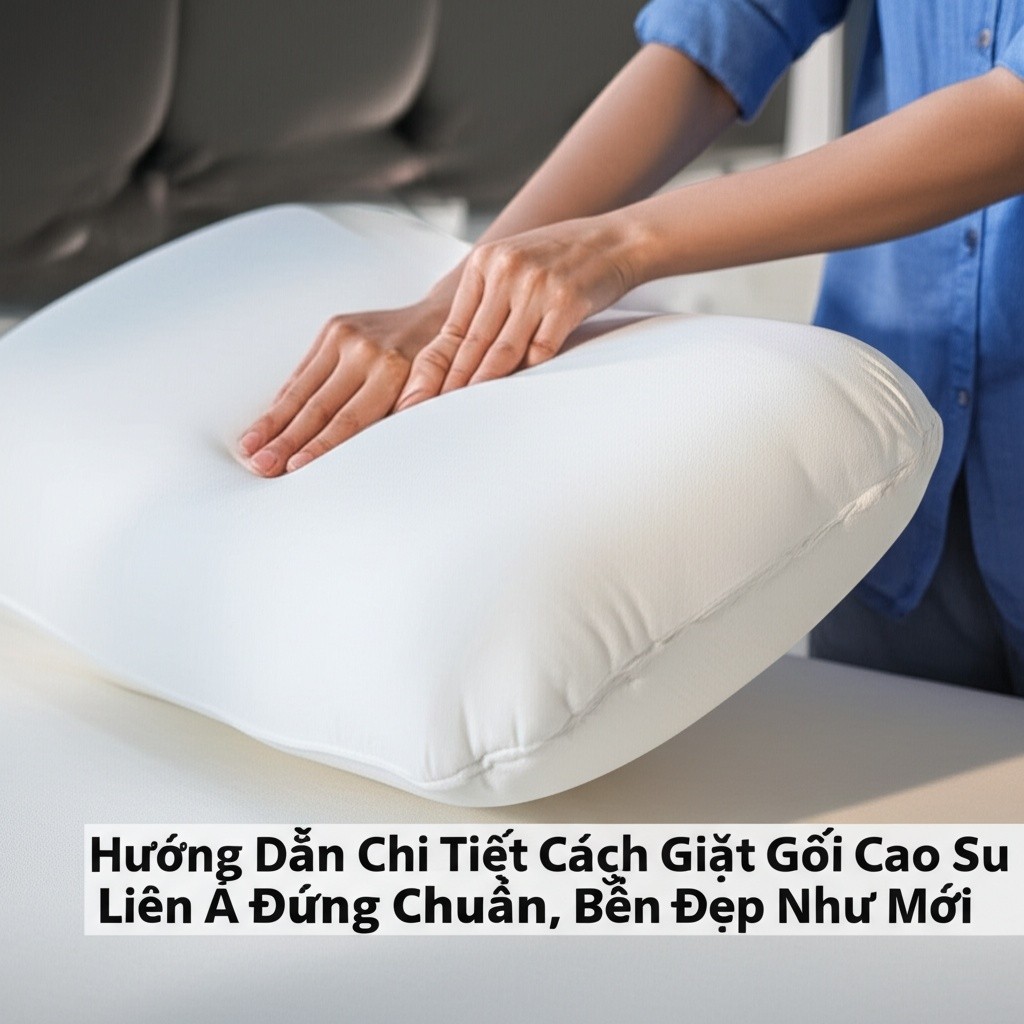 Hình minh họa cho bài viết: Hướng Dẫn Chi Tiết Cách Giặt Gối Cao Su Liên Á Đúng Chuẩn, Bền Đẹp Như Mới