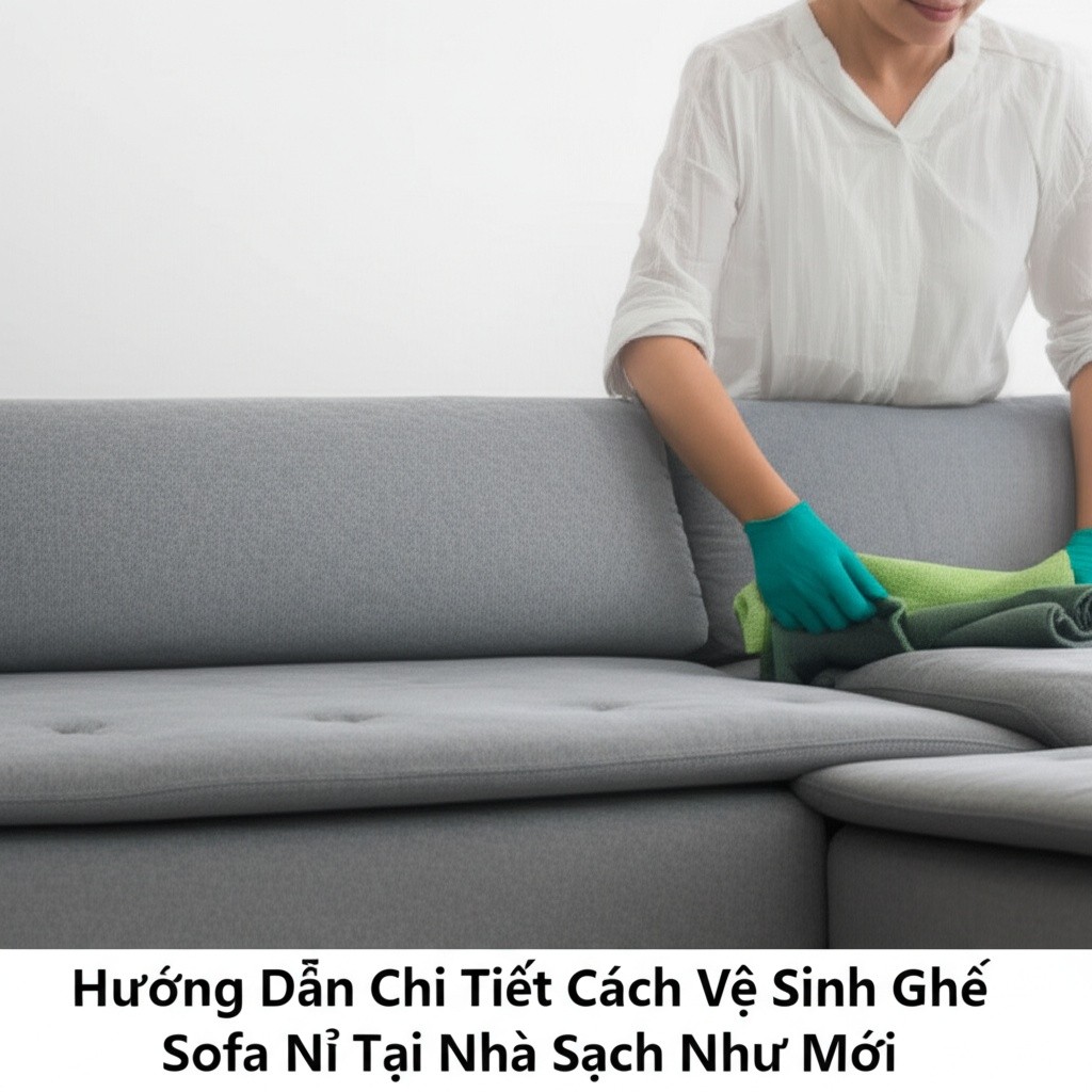 Hình minh họa cho bài viết: Hướng Dẫn Chi Tiết Cách Vệ Sinh Ghế Sofa Nỉ Tại Nhà Sạch Như Mới