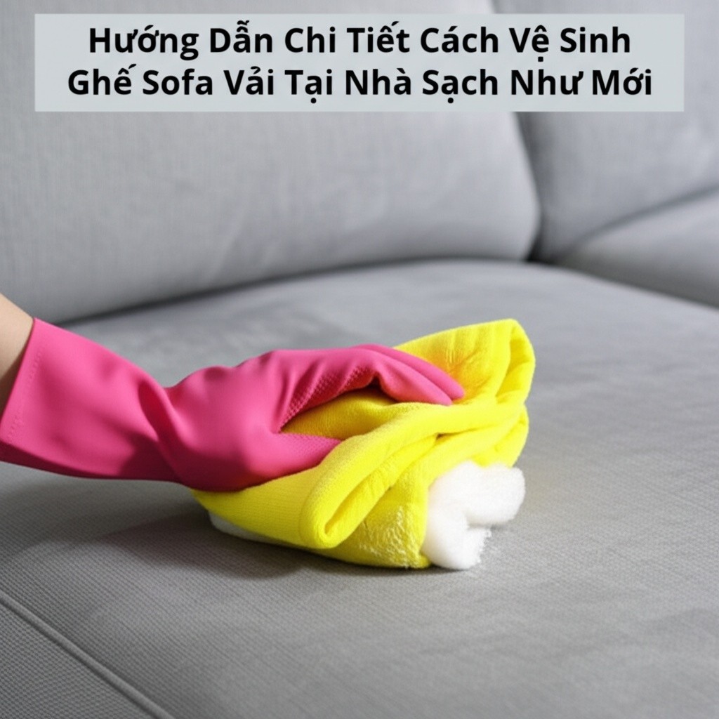 Hình minh họa cho bài viết: Hướng Dẫn Chi Tiết Cách Vệ Sinh Ghế Sofa Vải Tại Nhà Sạch Như Mới