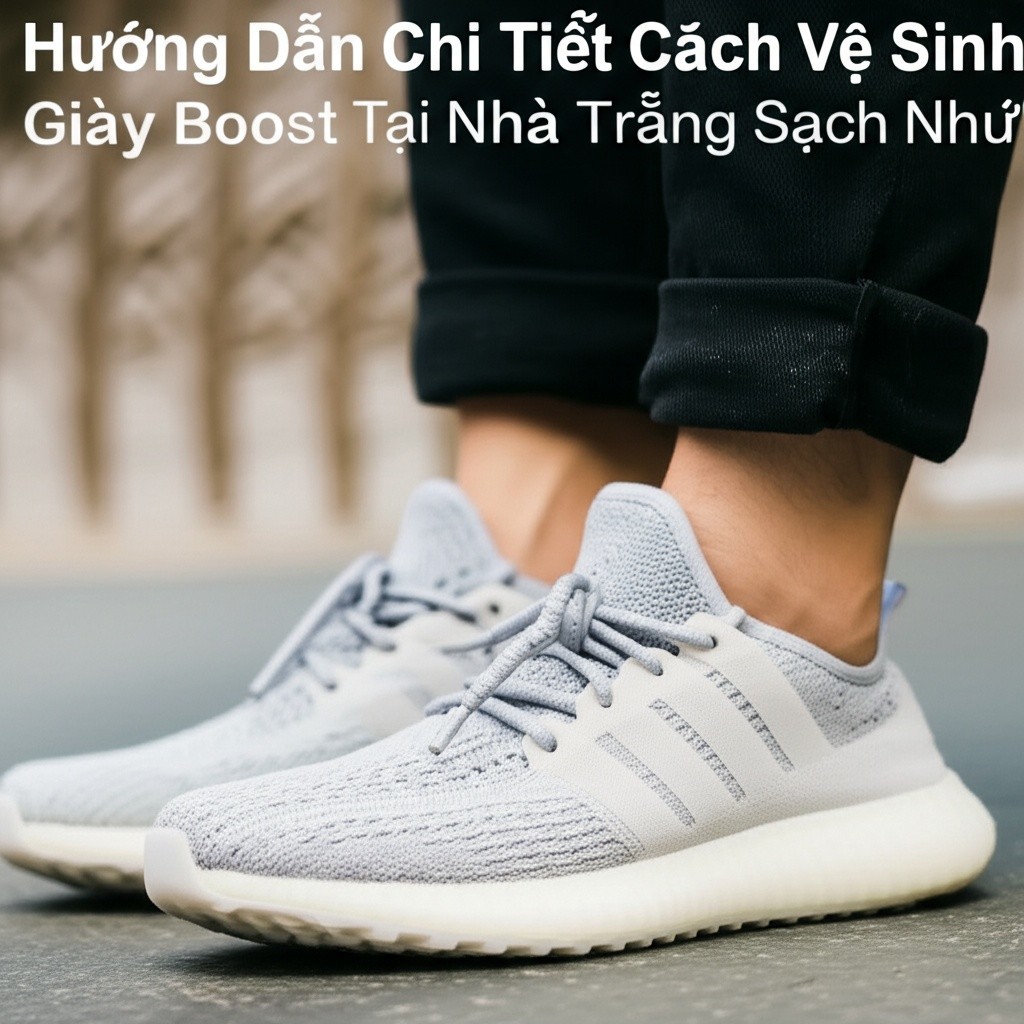 Hình minh họa cho bài viết: Hướng Dẫn Chi Tiết Cách Vệ Sinh Giày Boost Tại Nhà Trắng Sạch Như Mới