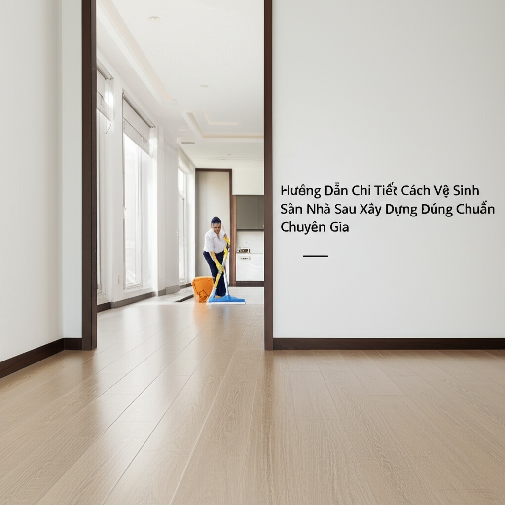 Hình minh họa cho bài viết: Hướng Dẫn Chi Tiết Cách Vệ Sinh Sàn Nhà Sau Xây Dựng Đúng Chuẩn Chuyên Gia