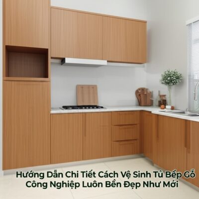 Hướng Dẫn Chi Tiết Cách Vệ Sinh Tủ Bếp Gỗ Công Nghiệp Luôn Bền Đẹp Như Mới