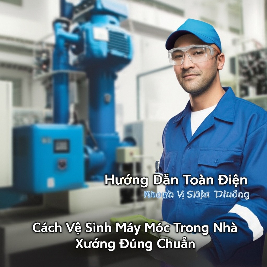 Hình minh họa cho bài viết: Hướng Dẫn Toàn Diện Cách Vệ Sinh Máy Móc Trong Nhà Xưởng Đúng Chuẩn, An Toàn