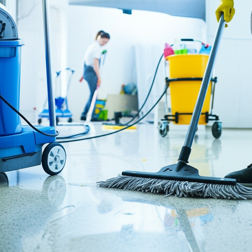 Hình minh họa cho bài viết: Vệ sinh công nghiệp là gì? Giải mã A-Z về dịch vụ làm sạch chuyên nghiệp